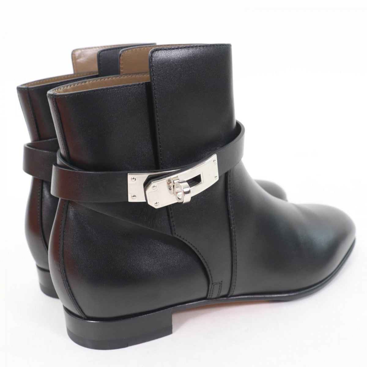 HERMES short boots Main: Leather black Neo Women 37