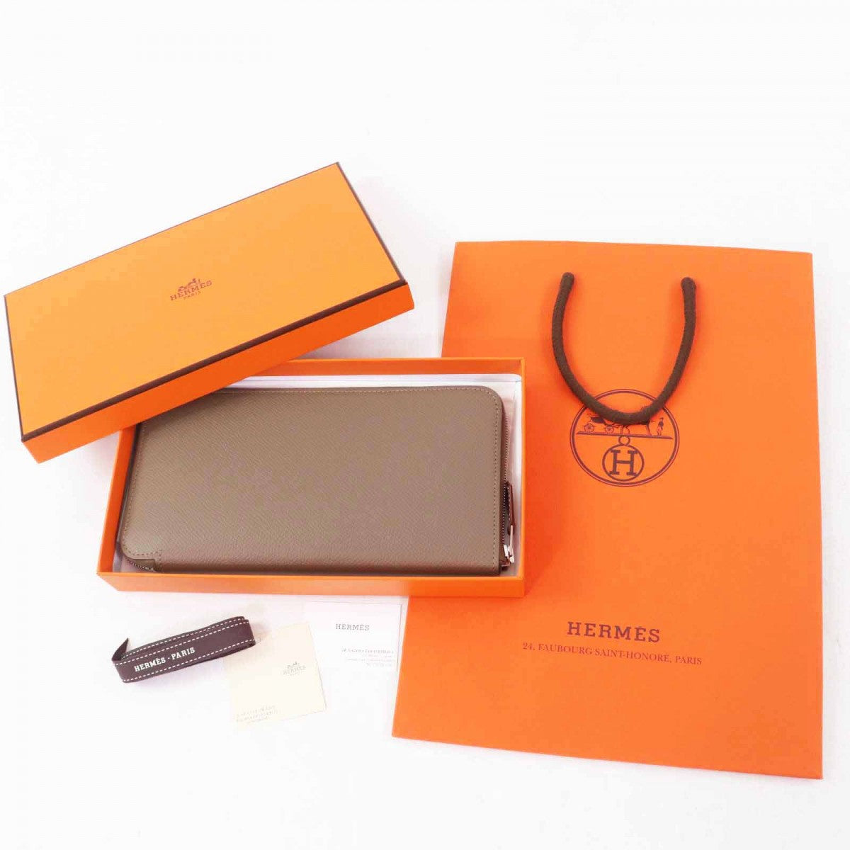 HERMES Long Wallet Purse Main�FEpsom Etope Azap Long Silk Inn Women