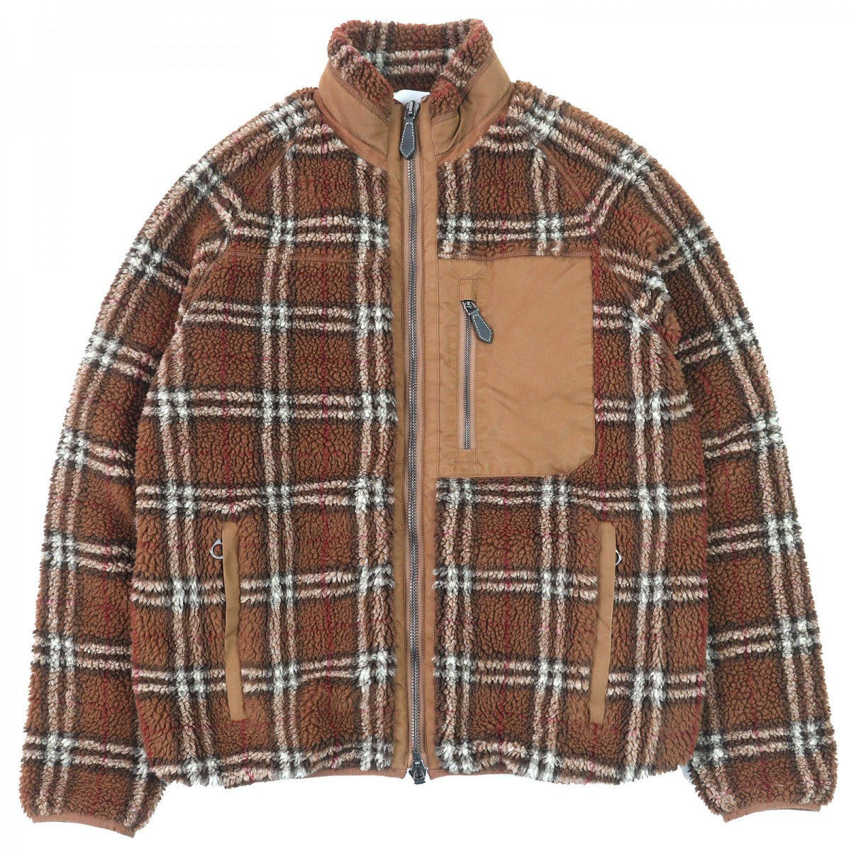 BURBERRY Jacket 8047868 Outer: 55% acrylic, Outer: 45% polyester, Lining: 100% polyester, Part: 64% cotton, Part: 36% polyamide (nylon) Brown type mens M
