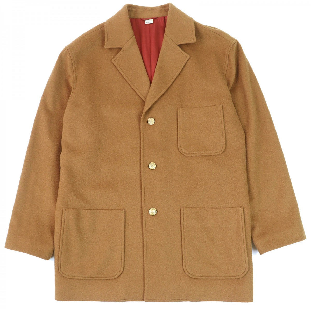 GUCCI coat 728446 Outer: 100% cashmere, Lining: 100% rayon, Part: 60% polyester, Part: 30% rayon, Part: 10% silk Brown mens 46