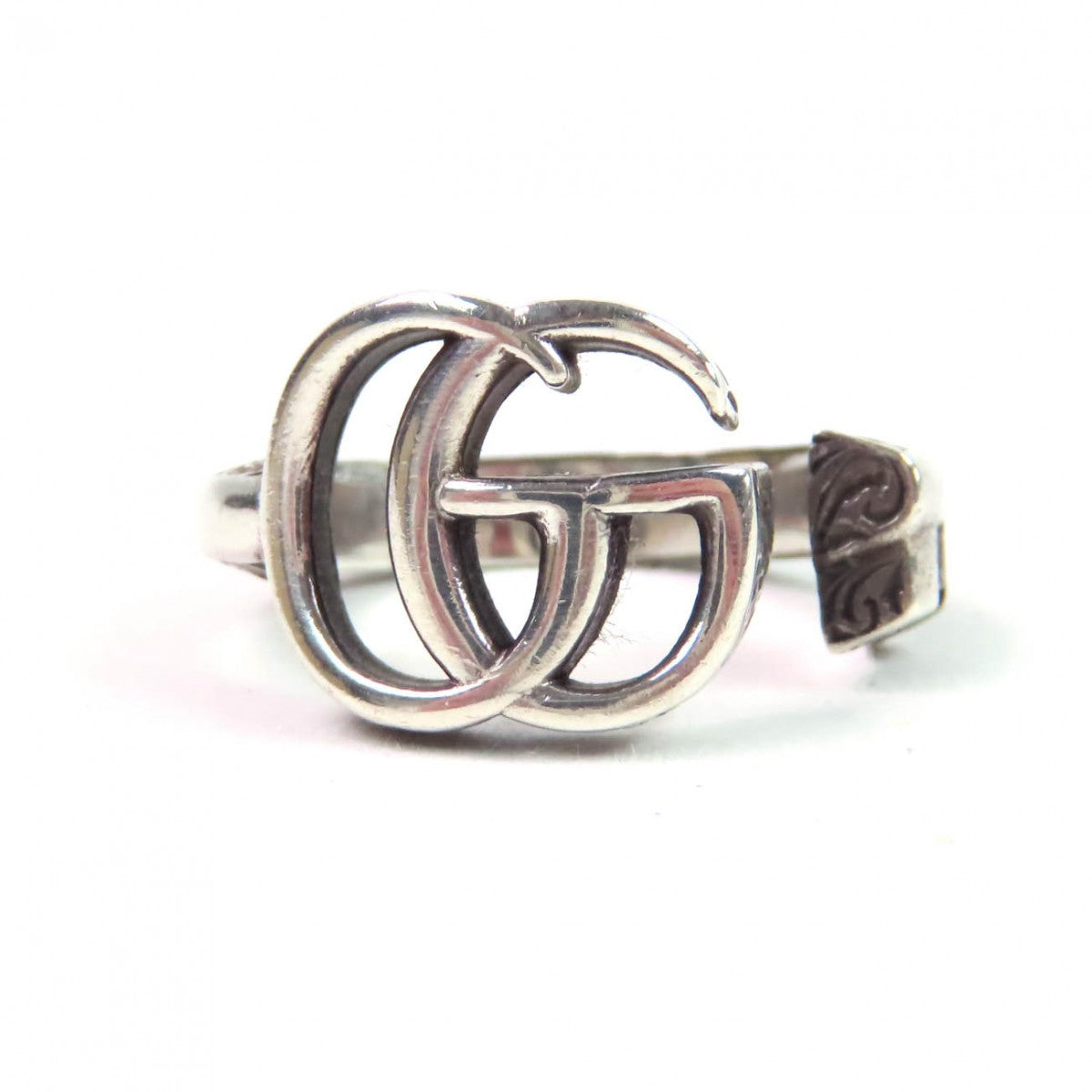 GUCCI Ring 627760 Mainï¿½FAG925 Silver Double G key motif ring Women 10