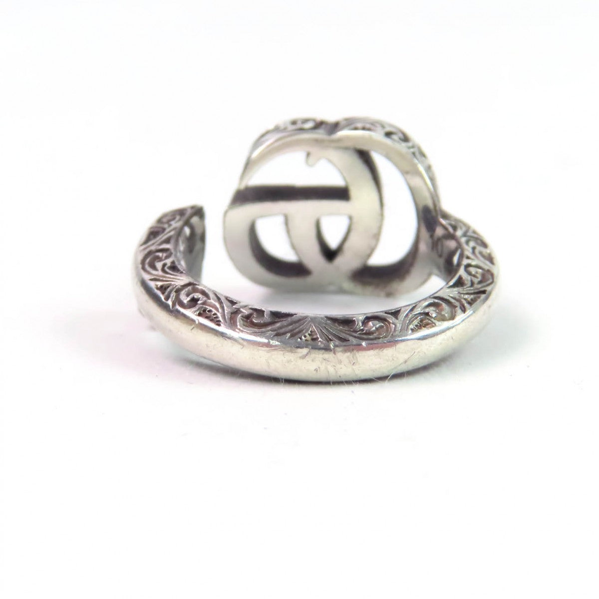 GUCCI Ring 627760 Mainï¿½FAG925 Silver Double G key motif ring Women 10