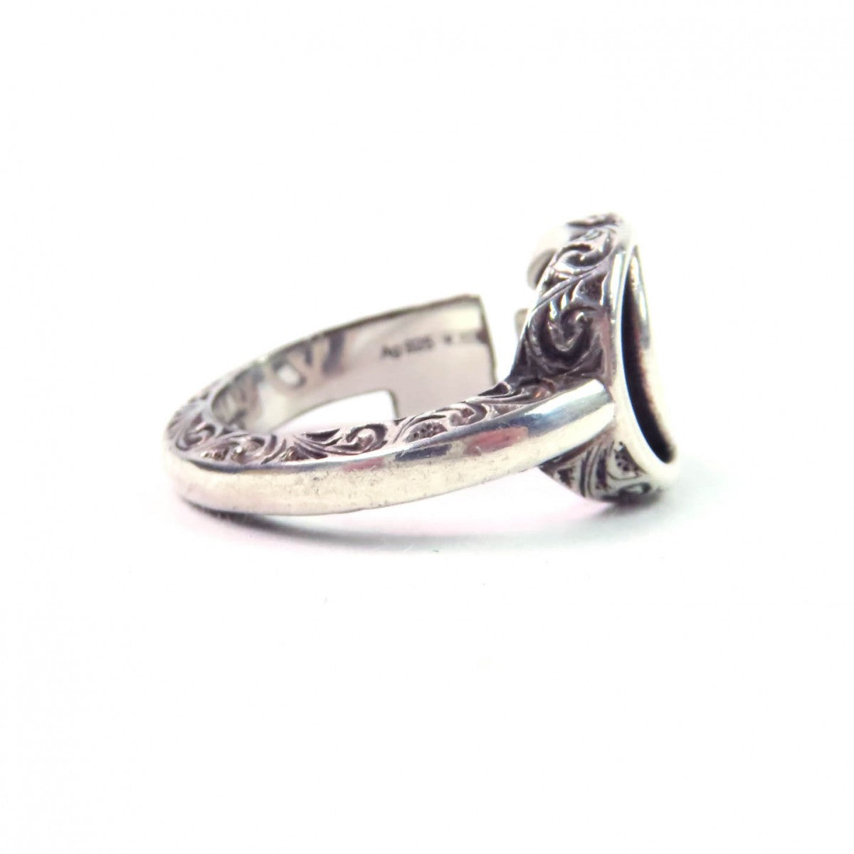 GUCCI Ring 627760 Mainï¿½FAG925 Silver Double G key motif ring Women 10