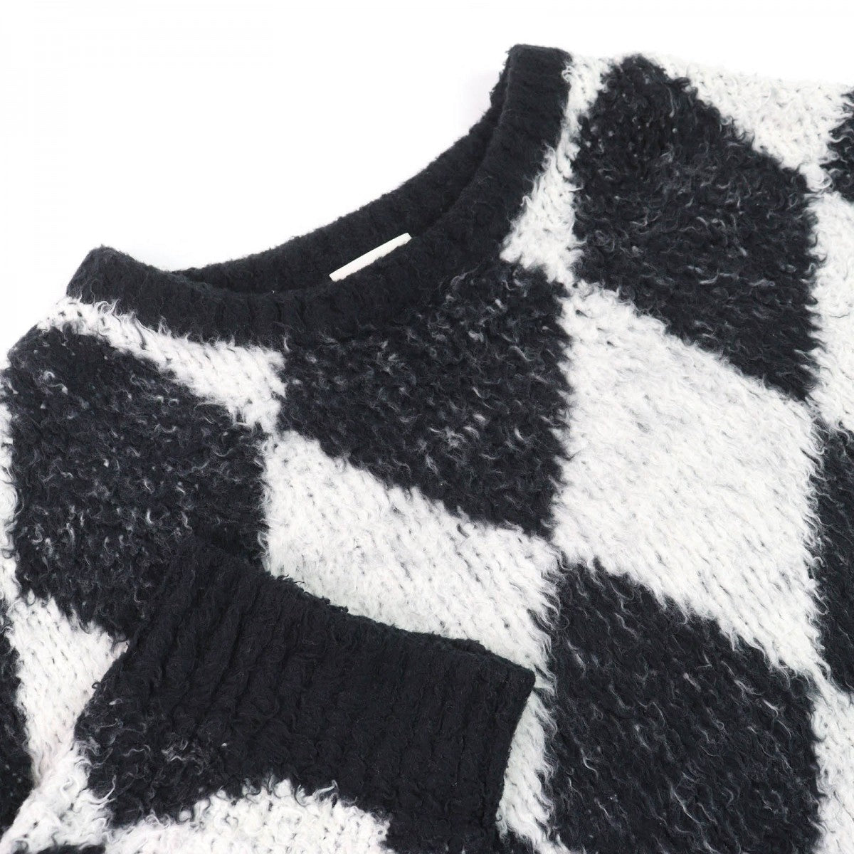 CELINE knit 2AF46974T Outer material: 80% cotton, Outer material: 16% nylon, Outer material: 4% polyurethane Black White type mens S