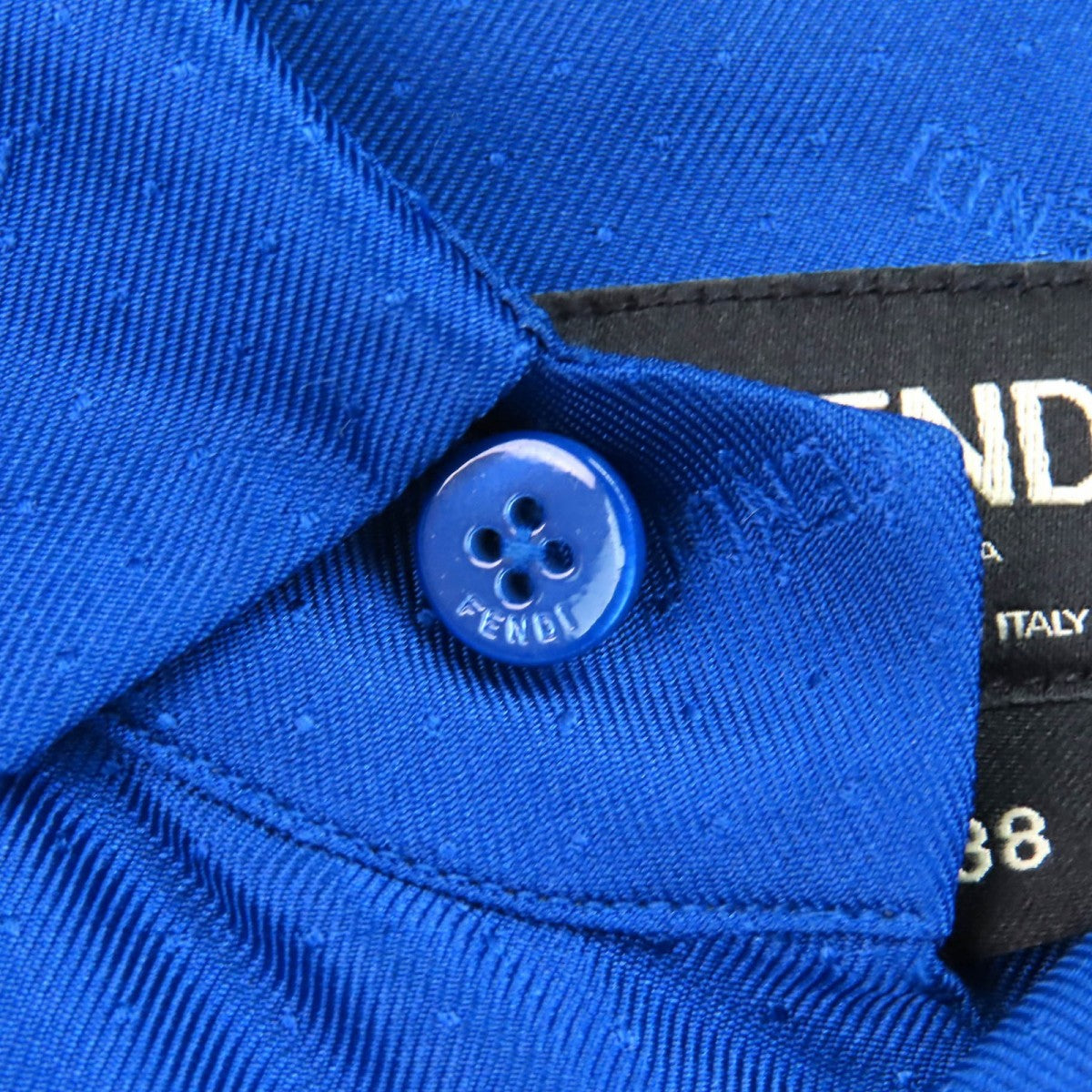 FENDI Short sleeve shirt FS0795 Main: 100% silk blue mens 38