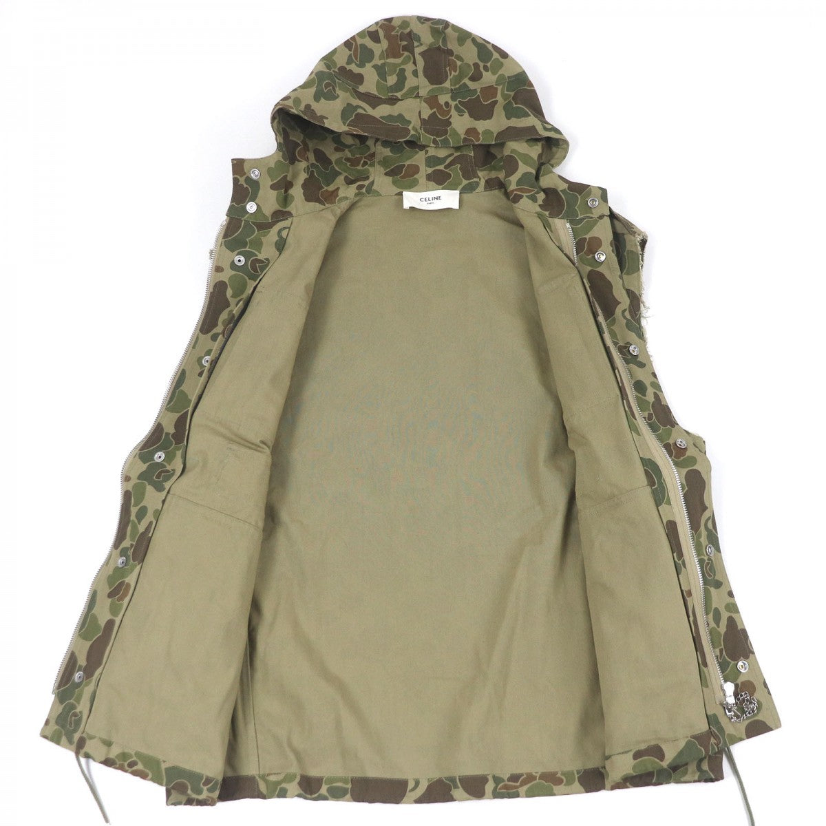 CELINE Vest 2W565060O Main: 100% cotton khaki mens 50