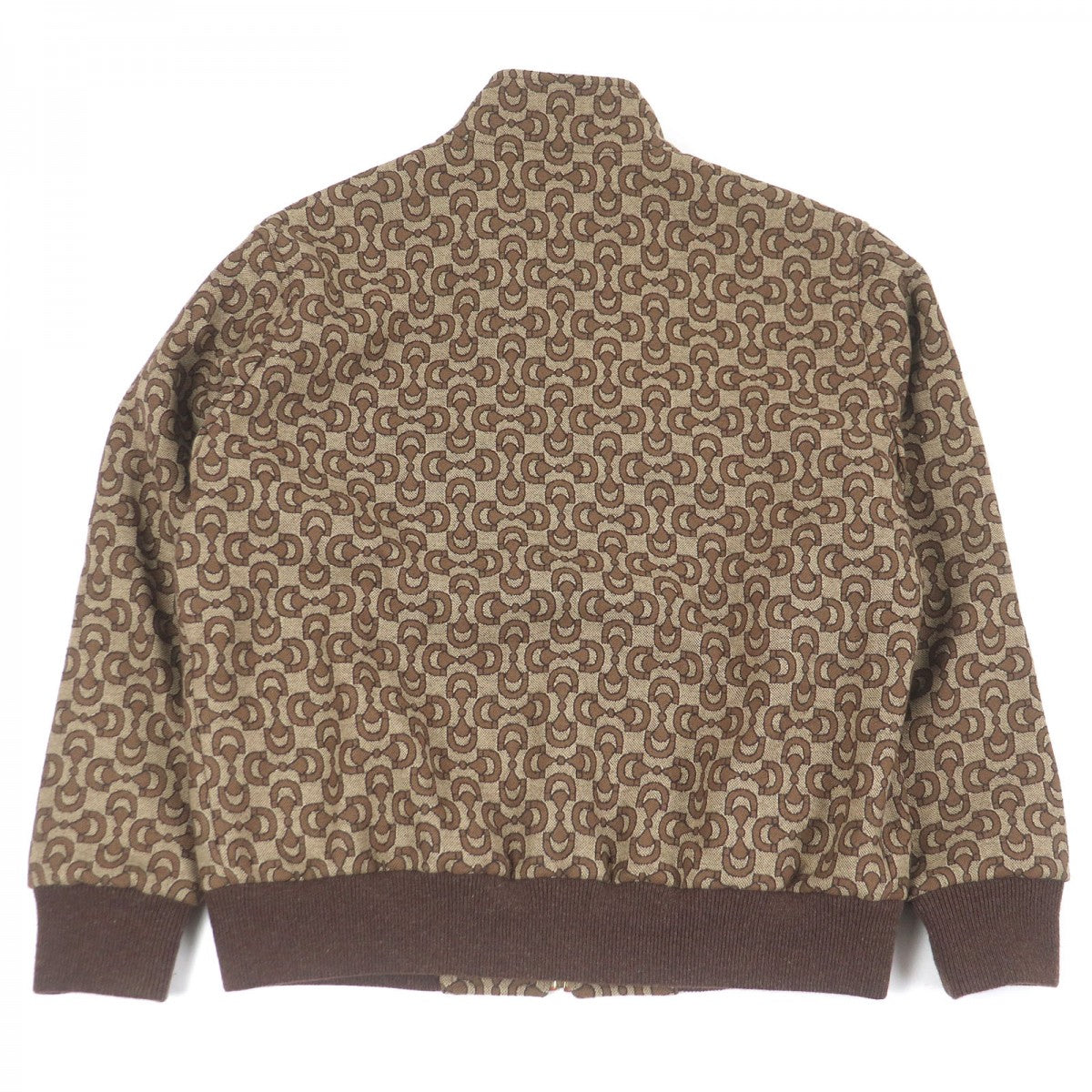 GUCCI Blouson 694157 Outer: 99% wool, Outer: 1% silk, Lining: 100% rayon, Part: 100% cotton, Part: 95% wool Brown mens 52