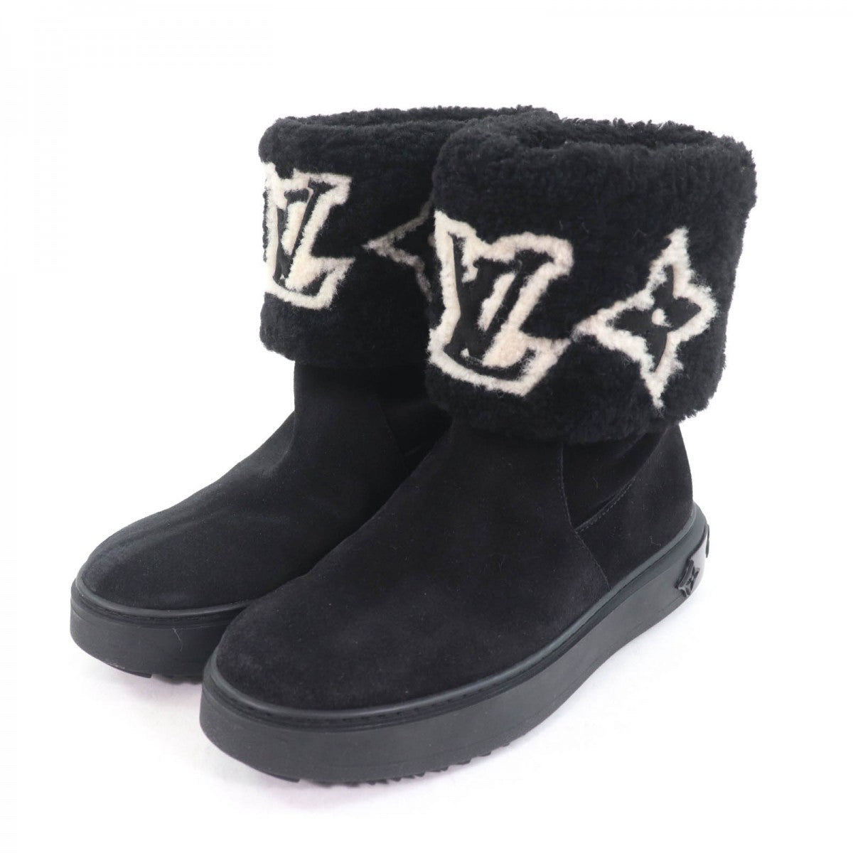 LOUIS VUITTON boots Main: Mouton black Snowdrop Line Women 37