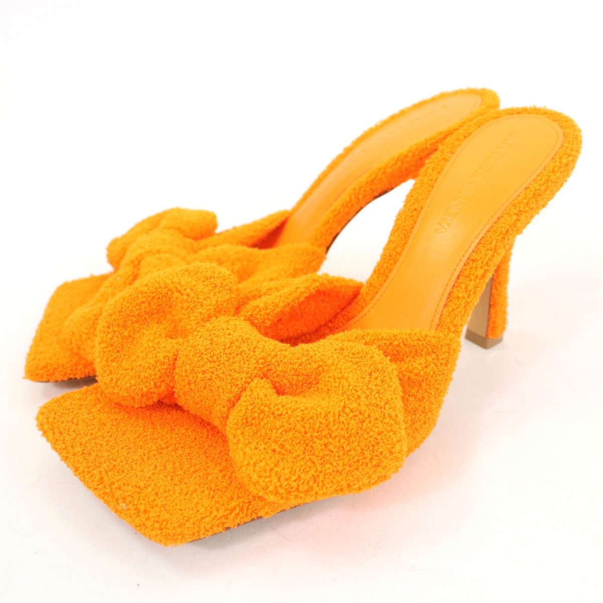 BOTTEGAVENETA Sandals 690025 pile Orange High heels EASY TOWEL Women 36