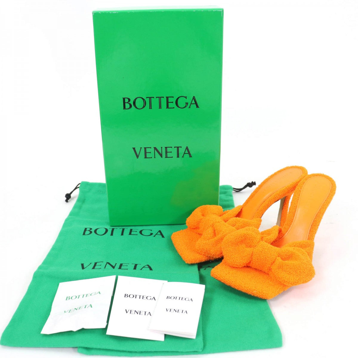 BOTTEGAVENETA Sandals 690025 pile Orange High heels EASY TOWEL Women 36