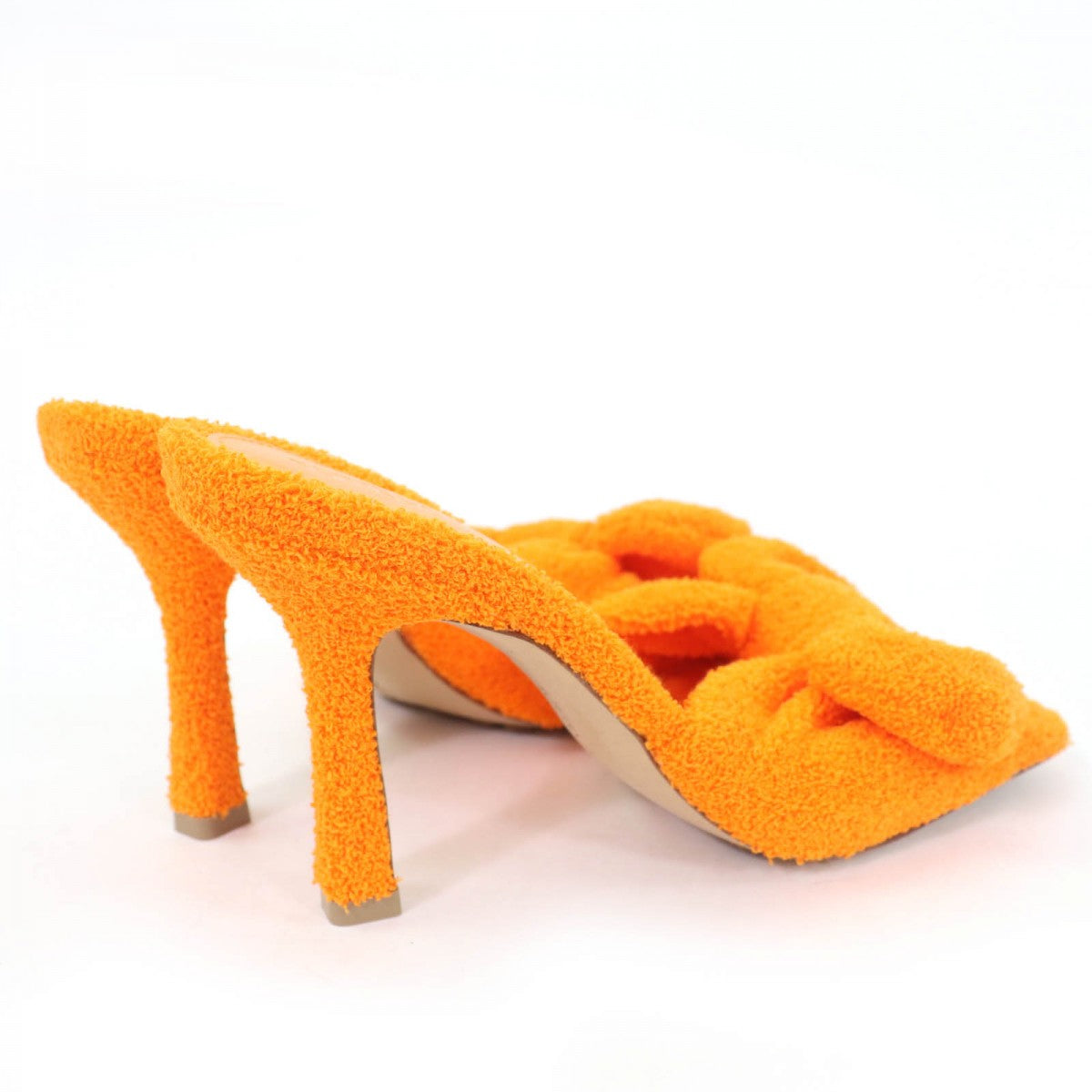 BOTTEGAVENETA Sandals 690025 pile Orange High heels EASY TOWEL Women 36