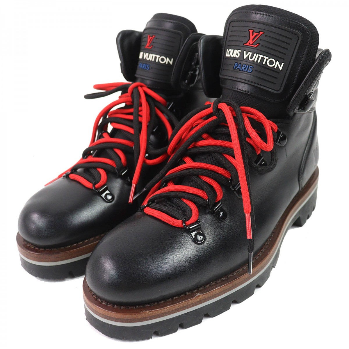 LOUIS VUITTON short boots Main: Leather black Alpinist Line mens 5.5