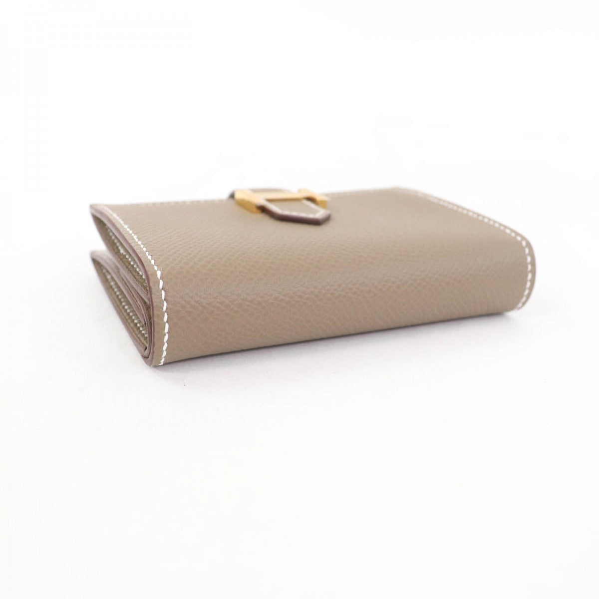 HERMES Card Case Epsom beige Bearn Mini