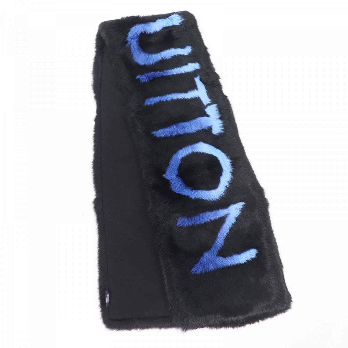 LOUIS VUITTON Scarf M70928 Main: Rabbit, Lining: 60% cashmere, Lining: 40% wool Black blue Echarpe LV Neon Women
