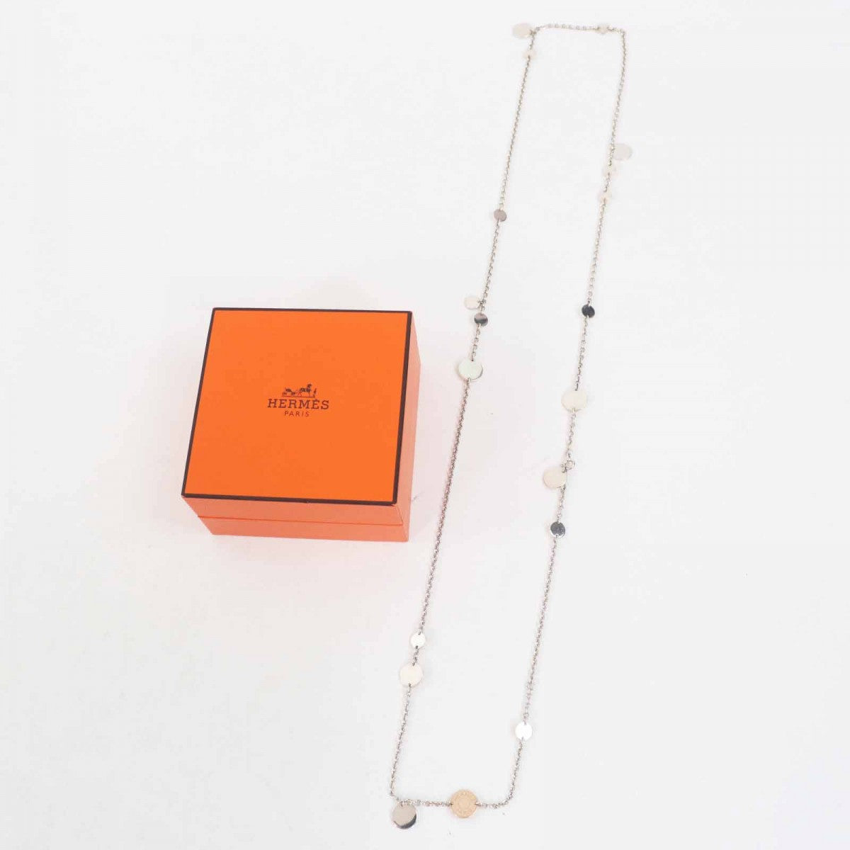 HERMES Necklace Main�FSV925 , Main�FAU750 Silver gold Confettis Women