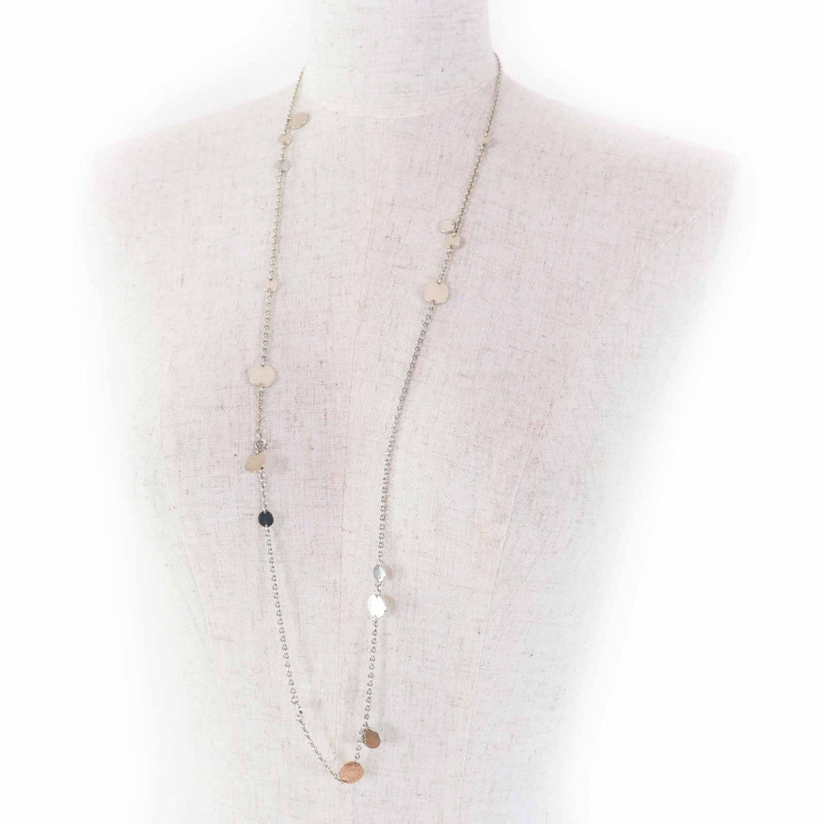 HERMES Necklace Main�FSV925 , Main�FAU750 Silver gold Confettis Women