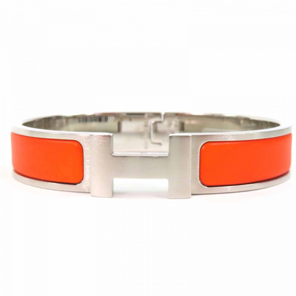 HERMES Bangle Main: Metal Orange Silver Quick HPM Women