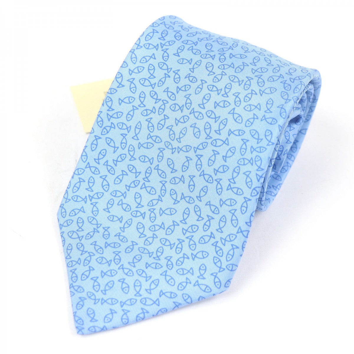 HERMES tie Main: 100% silk Light blue mens