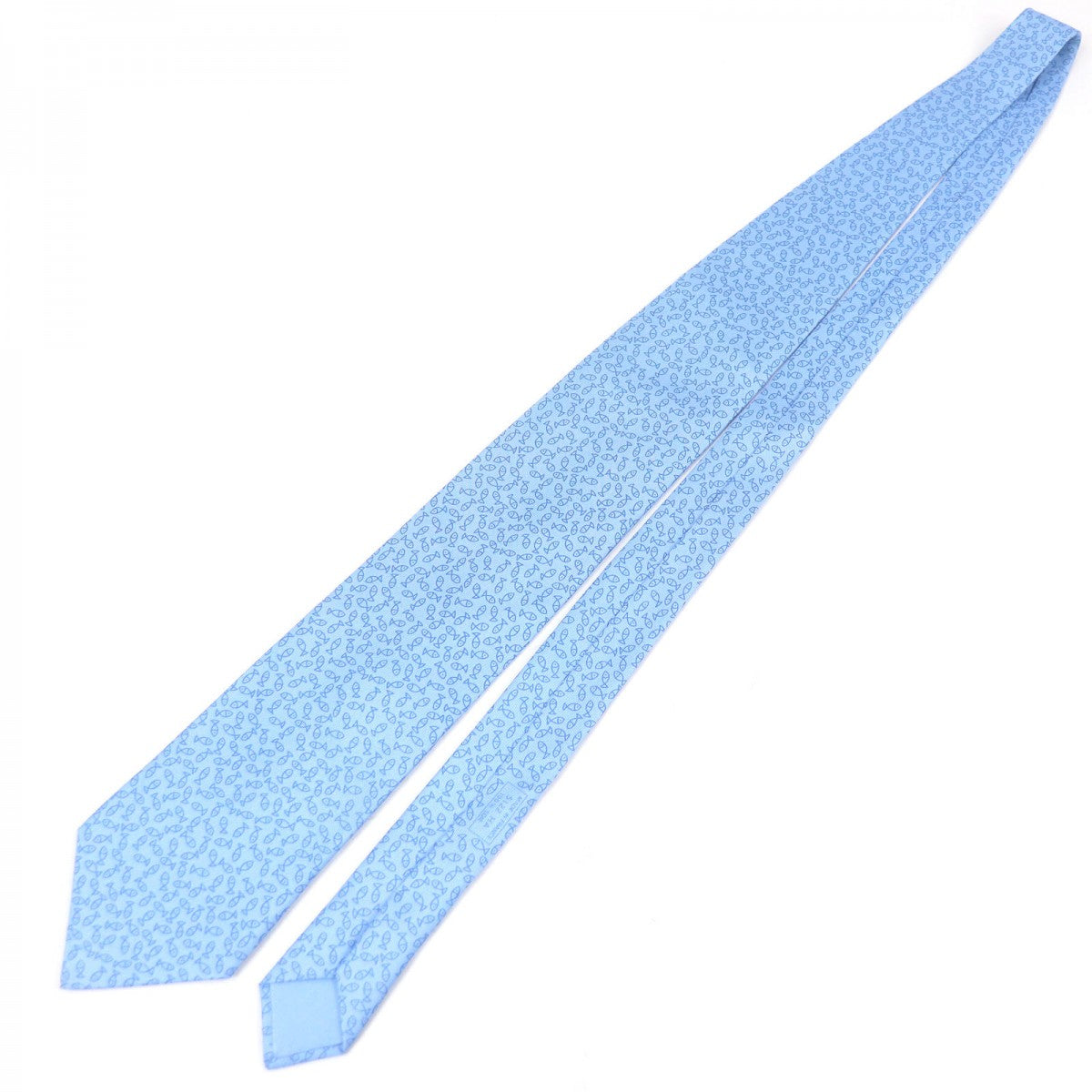 HERMES tie Main: 100% silk Light blue mens