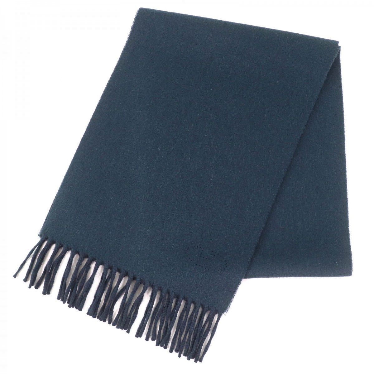 HERMES Scarf Main: 100% cashmere Navy type Women