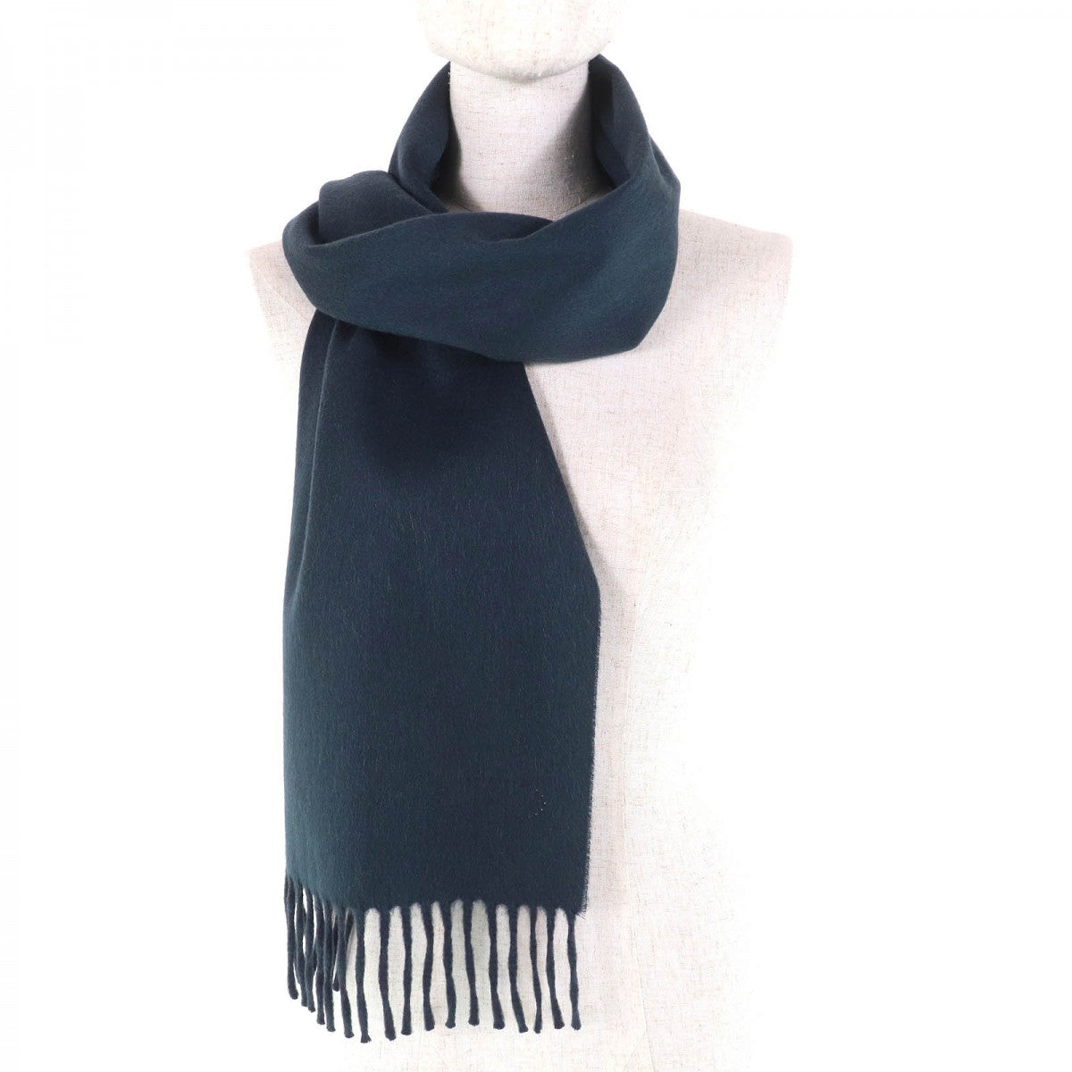 HERMES Scarf Main: 100% cashmere Navy type Women