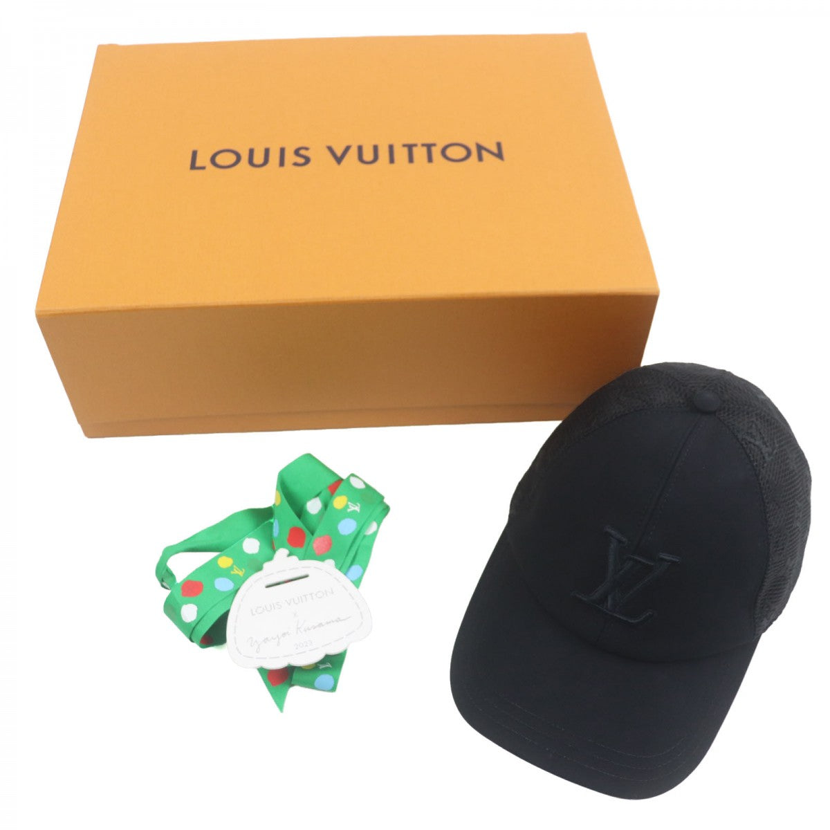 LOUIS VUITTON cap M7457L cotton black Monogram LV Signature Mesh Cap