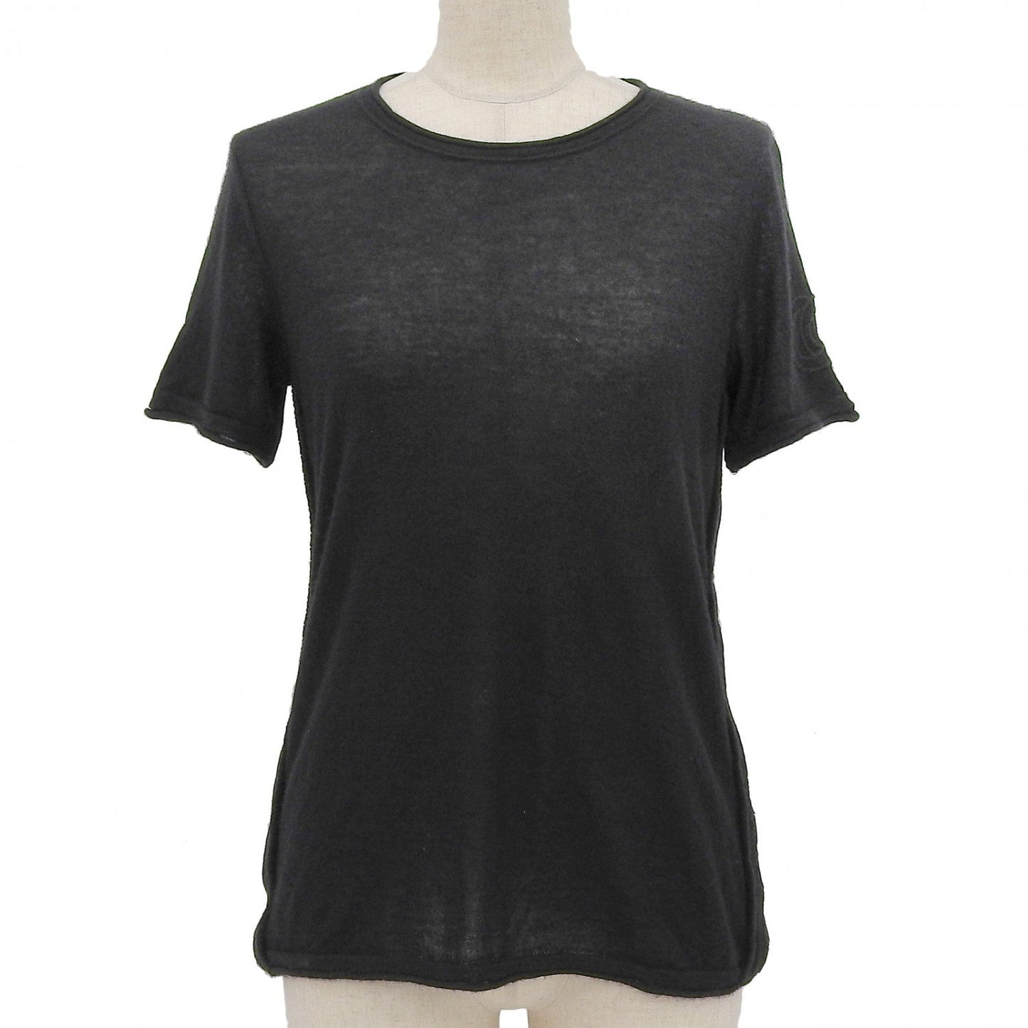 CHANEL Short sleeve knit P39410 cashmere black 38