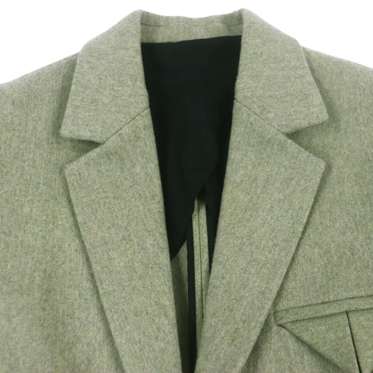BOTTEGAVENETA Chester coat 647389 Outer: 80% wool, Outer: 20% nylon, Lining: 100% rayon, Lining: 100% cotton Green type mens 52