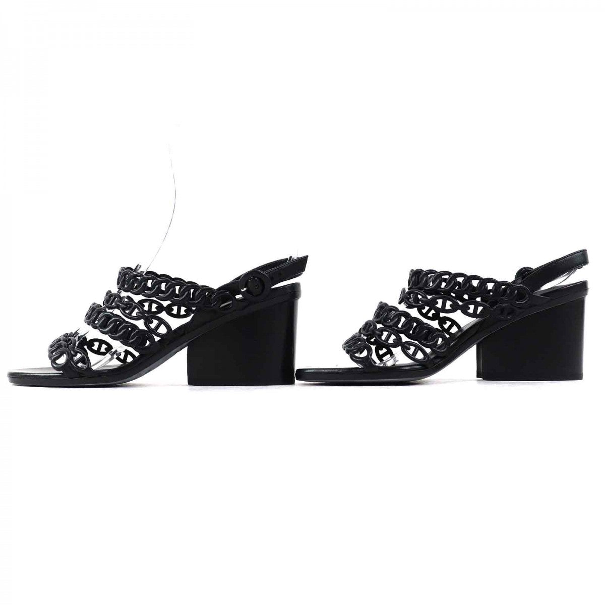 HERMES Sandals 181096Z Main: Leather black Romanzo Women 37