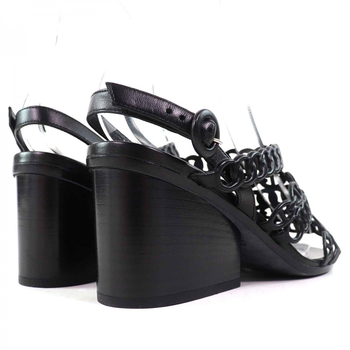HERMES Sandals 181096Z Main: Leather black Romanzo Women 37