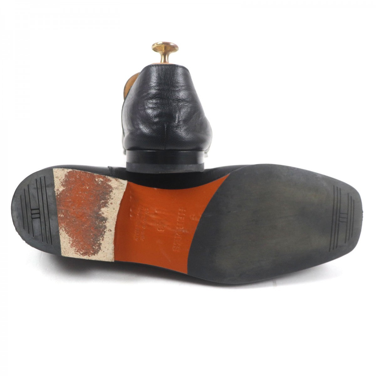 HERMES loafers 231992 Main: Leather black mens 43