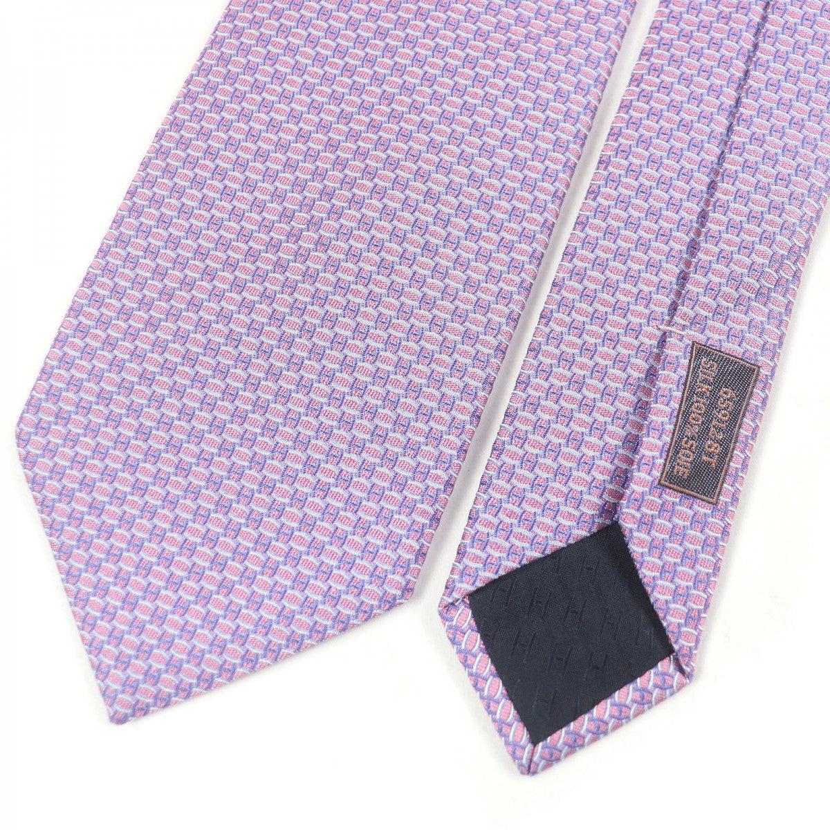 HERMES tie 659128T Main: 100% silk pink mens