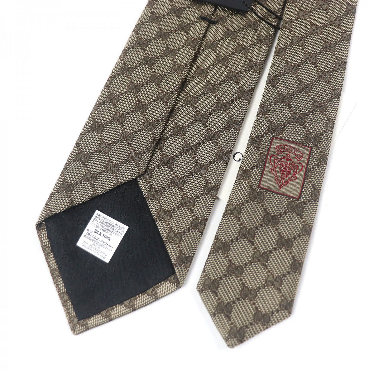 GUCCI tie 221582 Main: 100% silk, Lining: 60% cupra, Lining: 40% silk beige mens