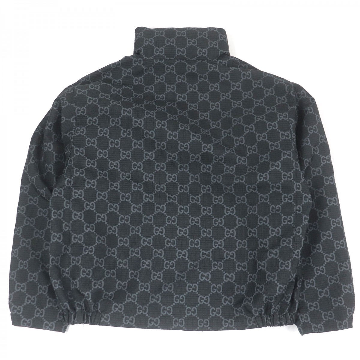 GUCCI Blouson 770276 Main: 100% polyester, Main: 100% cotton, Main: 73% cotton, Main: 27% polyamide (nylon), Part: cowhide black GG Ripstop Nylon Reversible mens 50