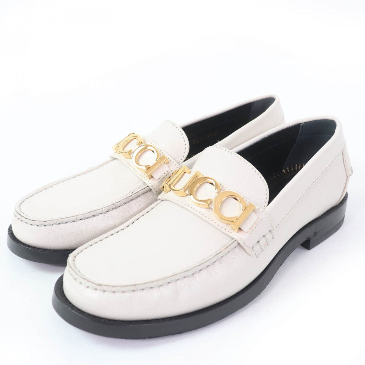 GUCCI loafers 700036 Main: Leather Ivory Women 36.5