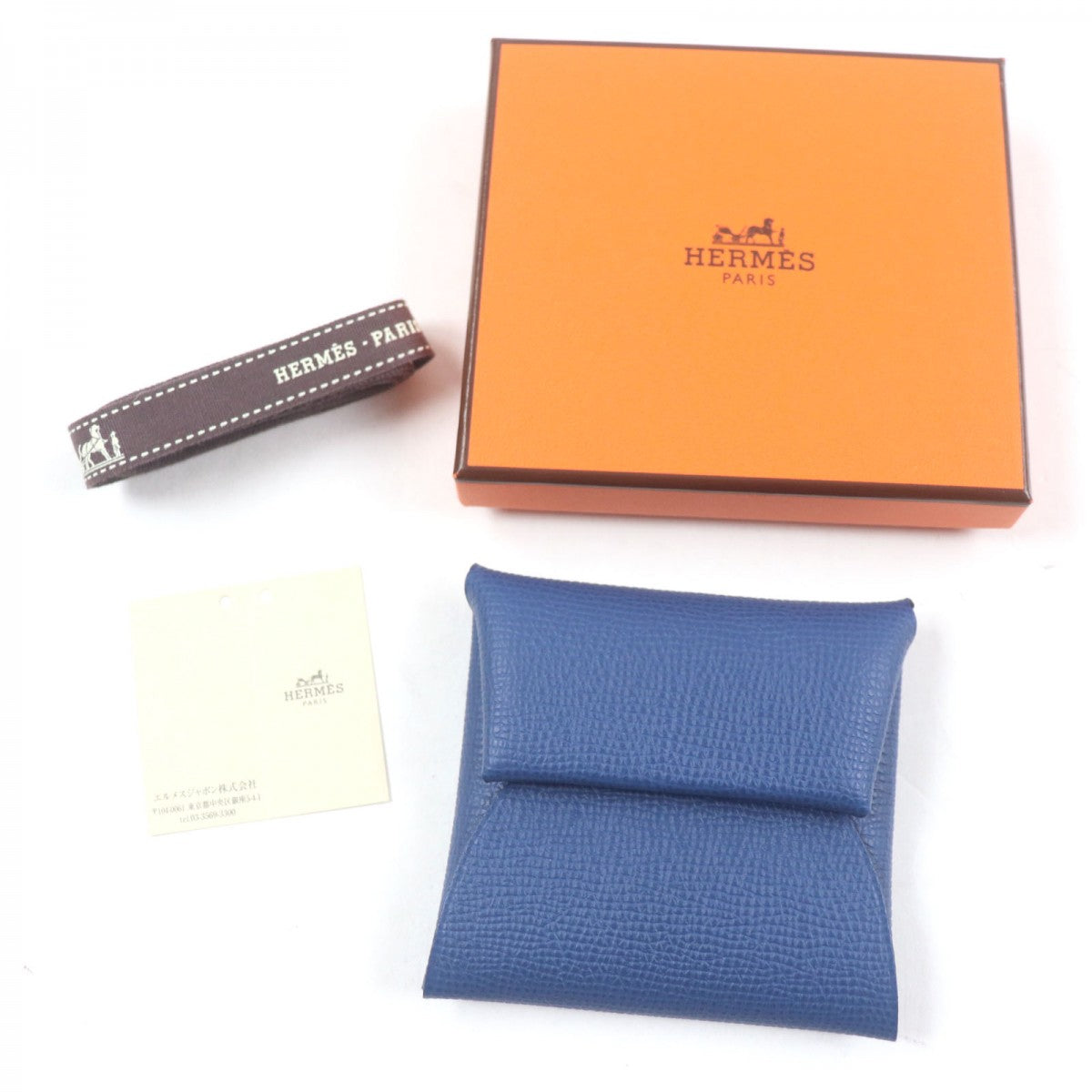 HERMES Coin case Main�FEpsom blue Bastia mens