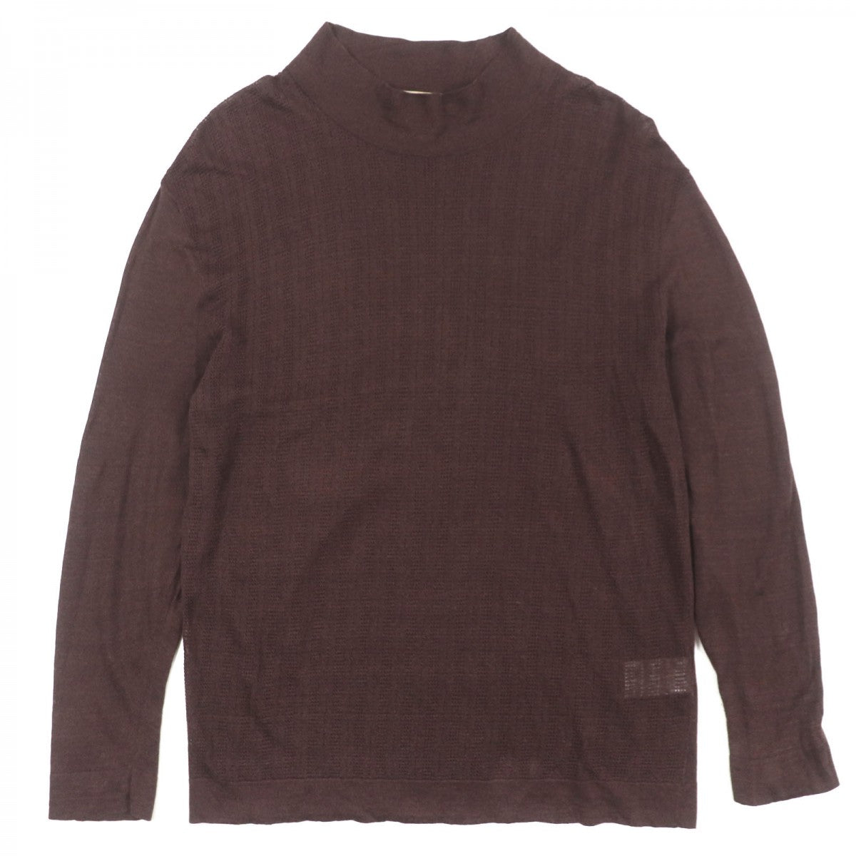 HERMES Cut Main: 60% linen, Main: 40% silk Dark brown mens S