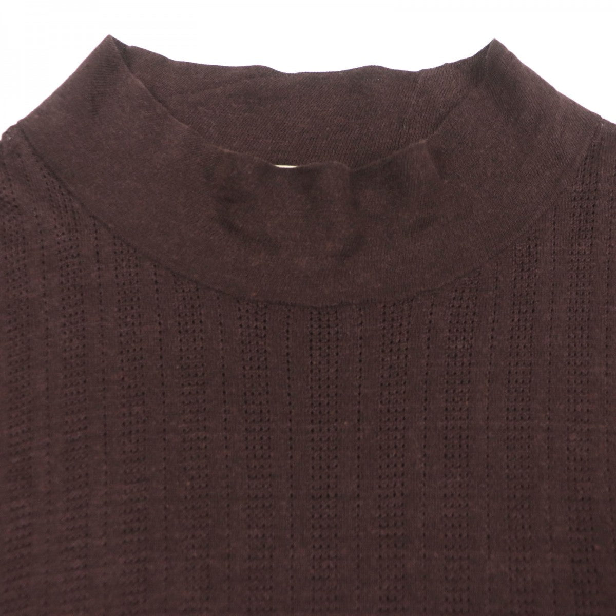HERMES Cut Main: 60% linen, Main: 40% silk Dark brown mens S