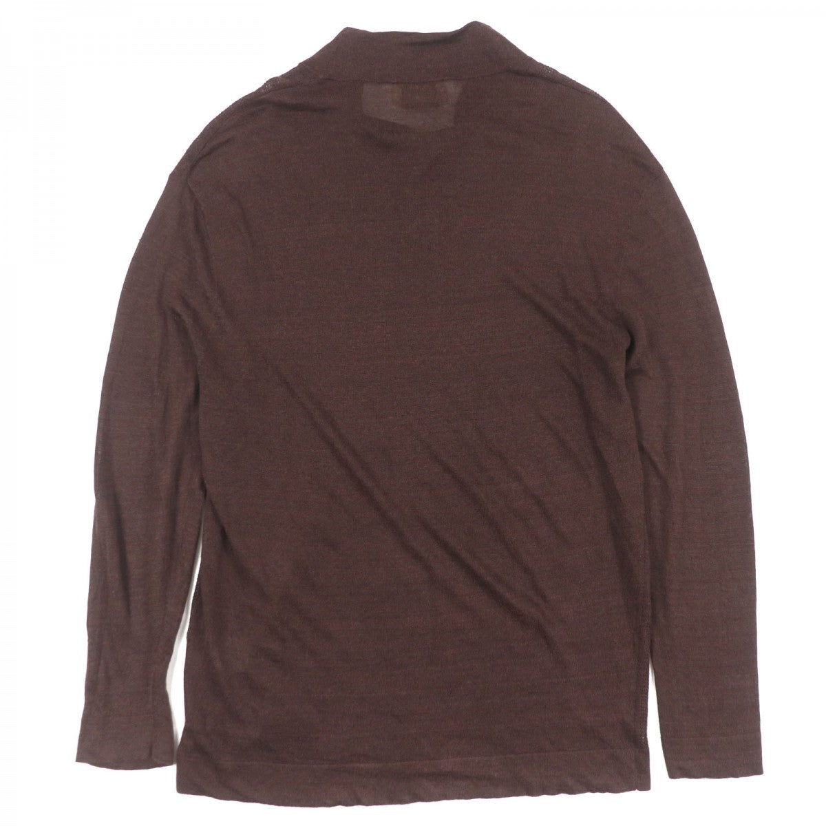 HERMES Cut Main: 60% linen, Main: 40% silk Dark brown mens S