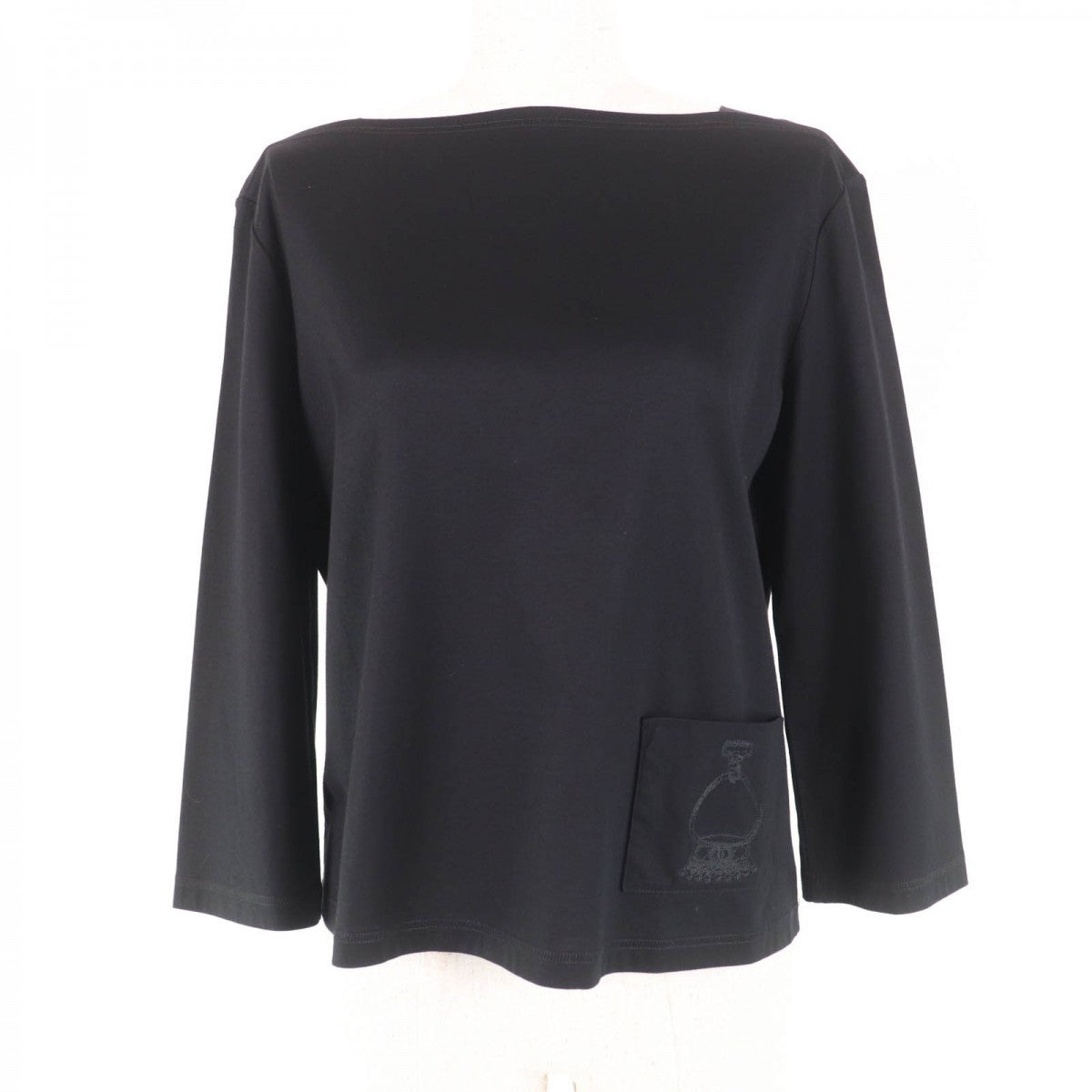 HERMES Cut Main: 100% cotton black Women 34