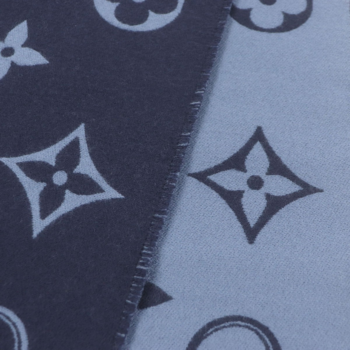 LOUIS VUITTON Scarf M77129 Main: 100% wool Navy Scarf Monogram Vivienne mens