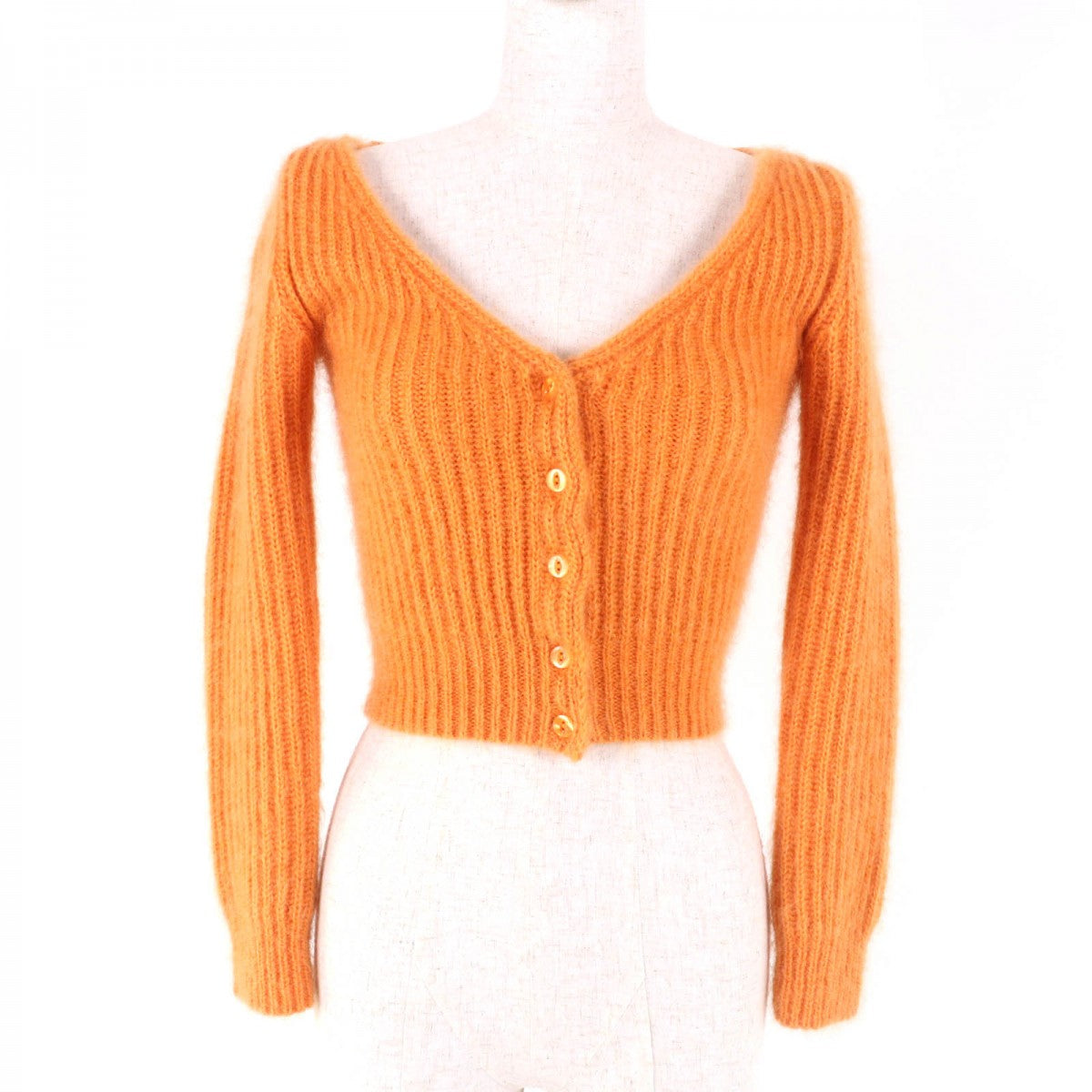 CELINE cardigan 2A38T377N Main: 70% mohair, Main: 30% silk Orange Women XS