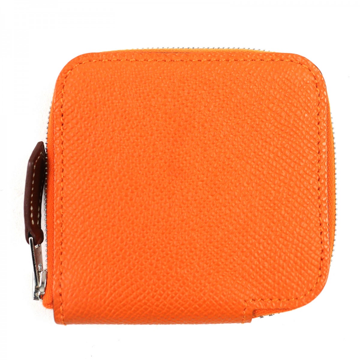 HERMES Coin case Main�FEpsom Orange Azap Mini Silk In Women