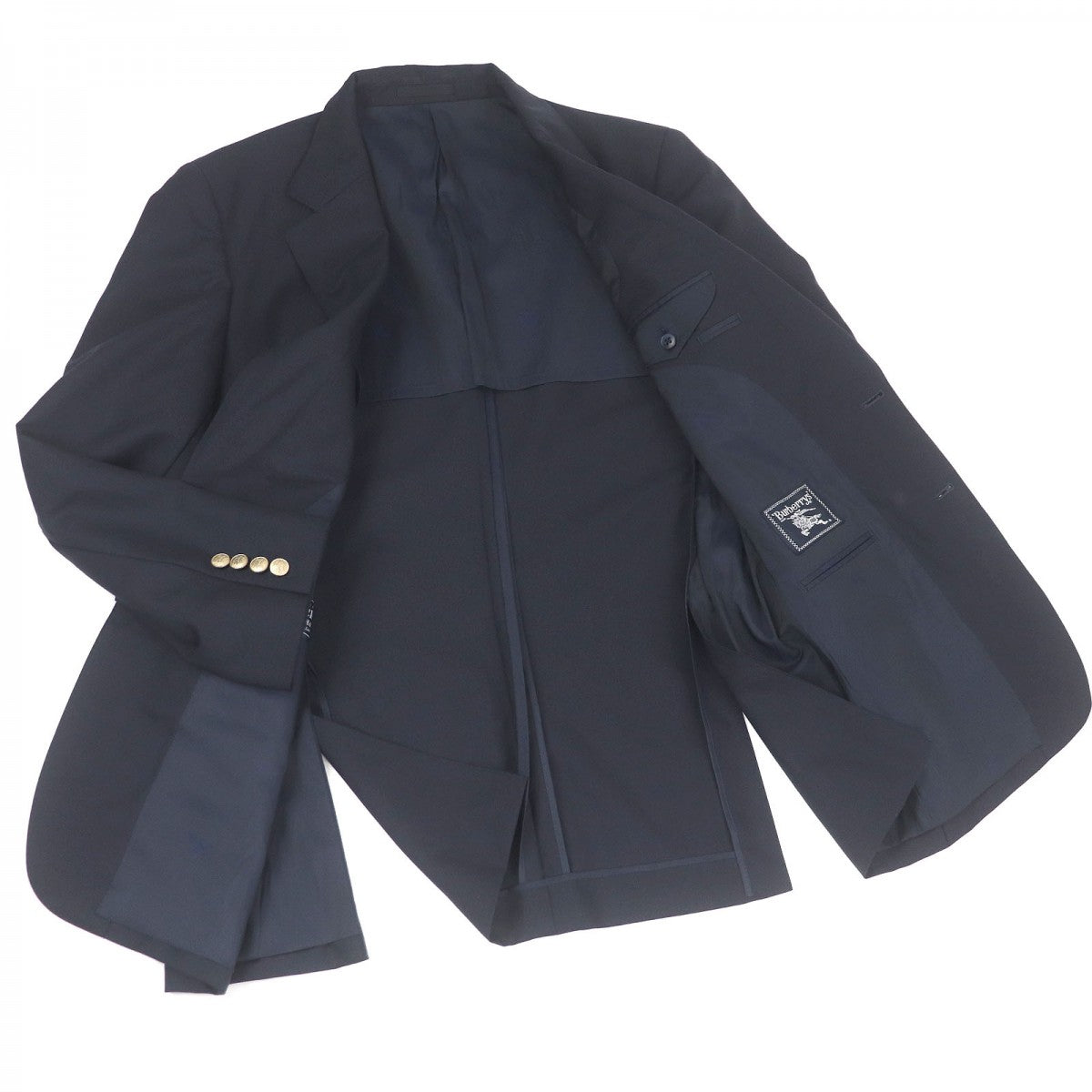 BURBERRY tailored jacket Outer: 99% wool, Outer: 1% nylon, Lining: polyester, Lining: cupra Navy mens