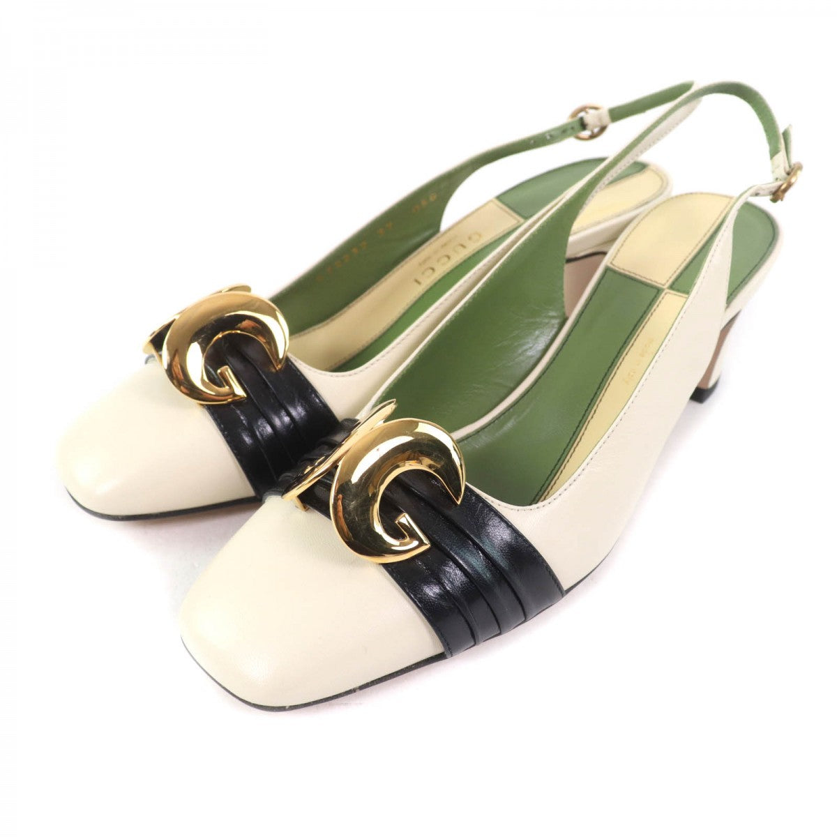 GUCCI pumps 572232 Main: Leather Ivory Women 37
