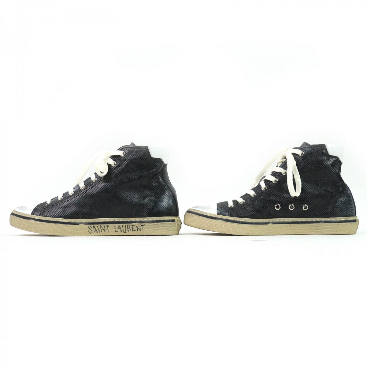 SAINT LAURENT PARIS High cut sneakers 757320 Main: Leather Black White type mens 39