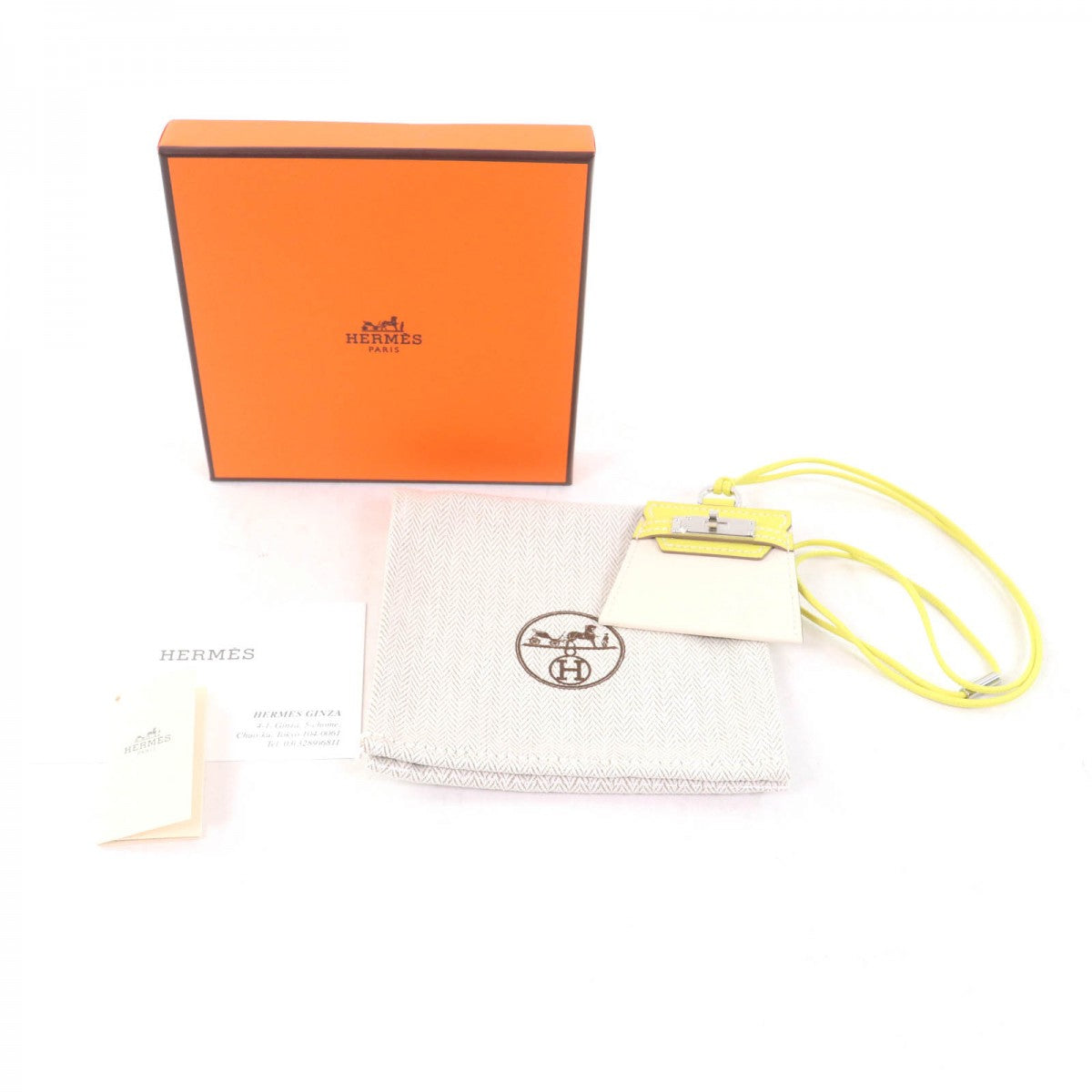 HERMES Necklace Main: Swift Lime Clay Monpetit Kelly GM Women