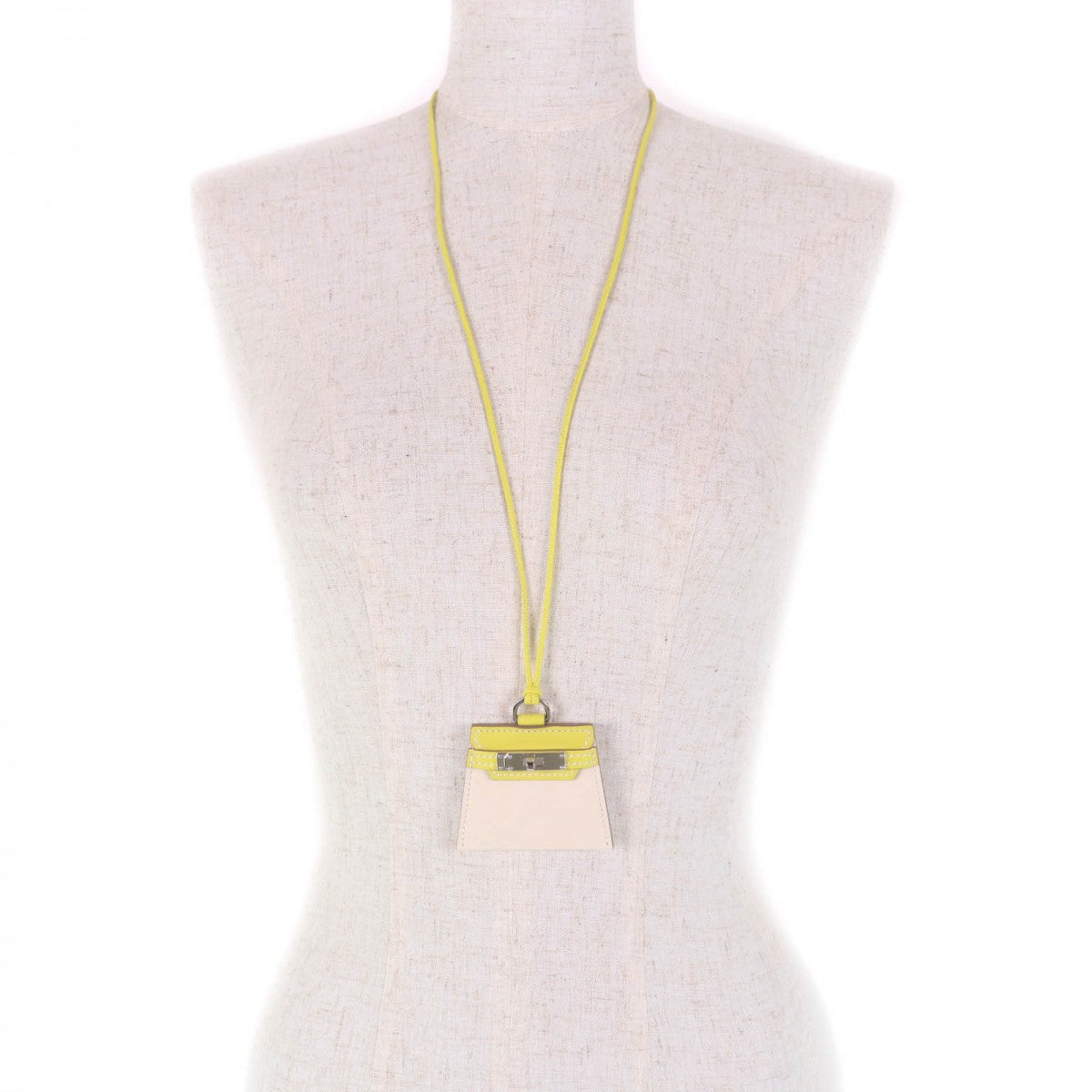 HERMES Necklace Main: Swift Lime Clay Monpetit Kelly GM Women