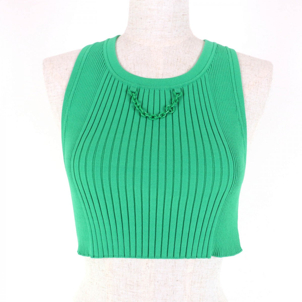 LOUIS VUITTON Tank top 1AB8CS Main: 54% rayon, 26% polyester, 19% nylon, 1% polyurethane green Women XS