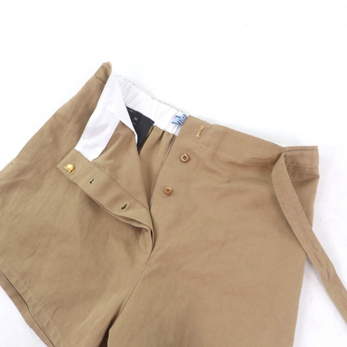 PRADA Shorts P279H Main: 62% cotton, Main: 38% linen, Part: 100% cotton Brown Women 36